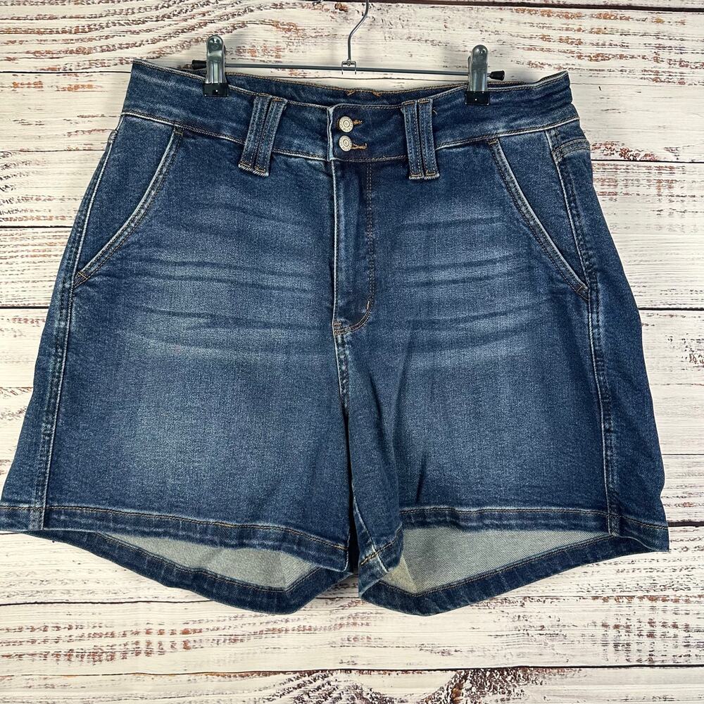 Womens Judy Blue Jenny High Rise Double Button Blue Denim Jean Stretch Size 1XL